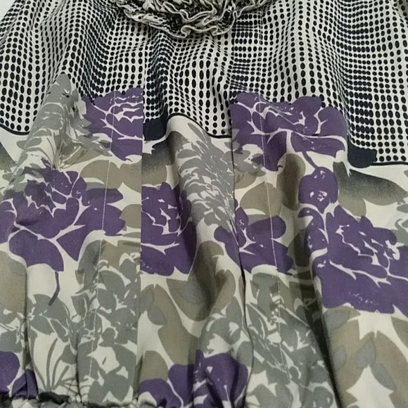 The Limited Gingham Floral Sleeveless High Ruffle V-Neck Blouse Size XS *EUC* - Picture 7 of 8